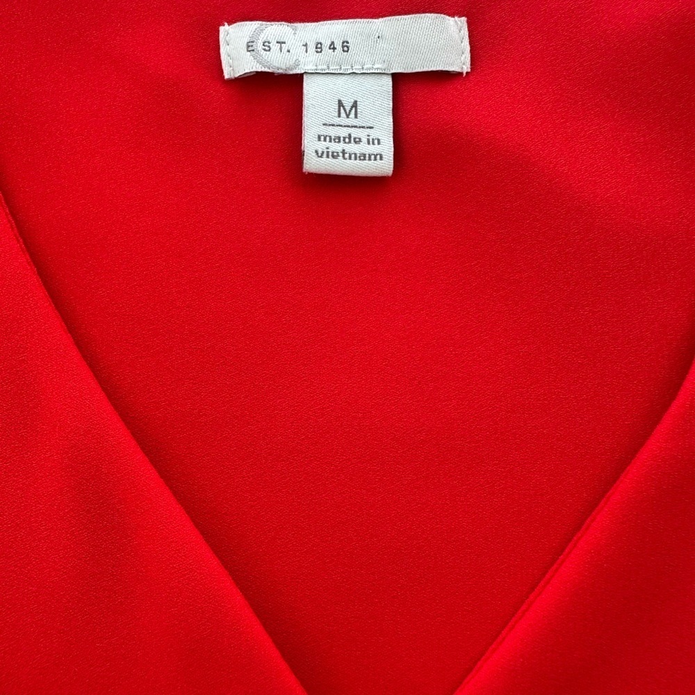 Vibrant Red Sleeveless Top, Size M | C Est 1946 - Picture 5 of 10